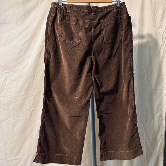 Brown Corduroy Ankle Pants - Picture 2 of 3